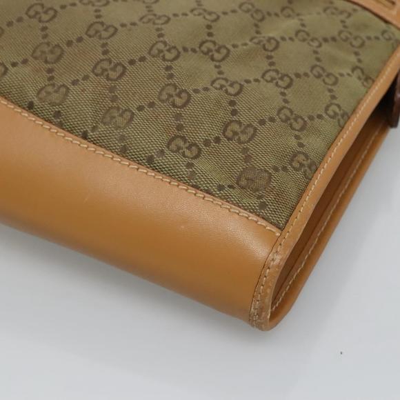 GUCCI GG Canvas Shoulder Bag Beige Gold Auth 129343 - Picture 10 of 16